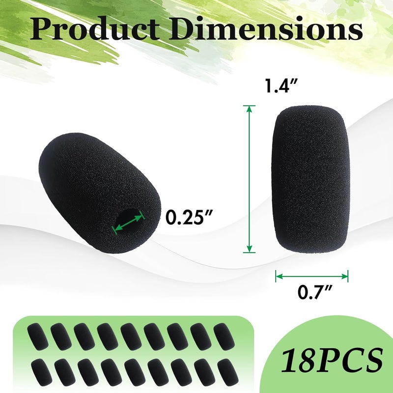 ANKOMN 18 Pack Foam Mic Covers for Wireless Laval.operations Microphones - 1.4" Ball-Type Windscreen for Clear Audio, Fits Podcasting, Vlogging, Interviews - Image 3